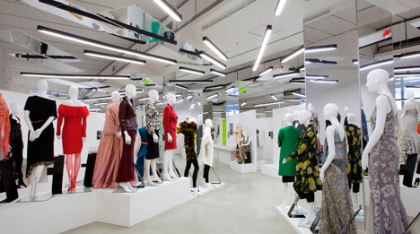 Women Fashion Power exhibition at the Design Museum designed by Zaha Hadid