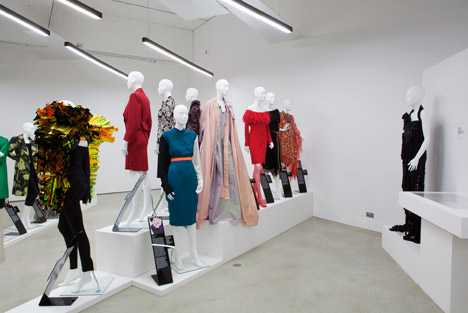 Women Fashion Power exhibition at the Design Museum designed by Zaha Hadid