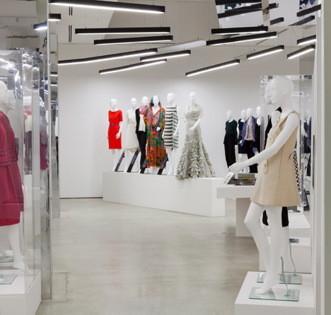 Women Fashion Power exhibition at the Design Museum designed by Zaha Hadid