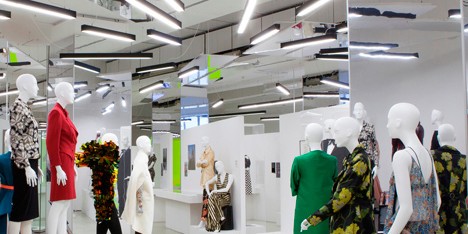Women Fashion Power exhibition at the Design Museum designed by Zaha Hadid