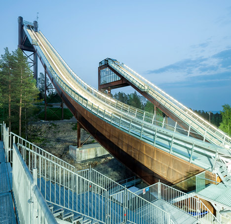 Falun ski jumps by Sweco Architects