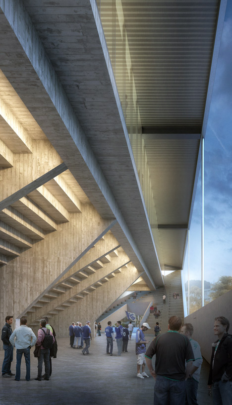 Lausanne football stadium by MLZD and Sollberger Bögli