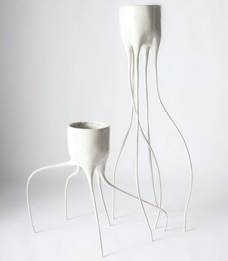 Monstera plant pots by Tim van de Weerd