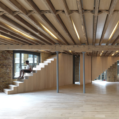 Amin Taha Architects peels back layers of plasterboard to create open-plan offices