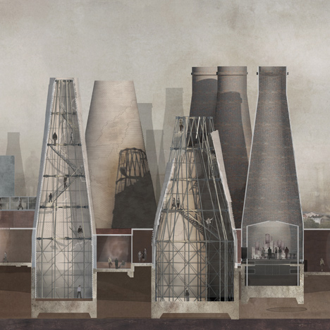 Pottery towers refurbishment proposal by Olivia Wright