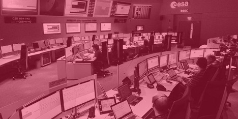 Rosetta mission control room