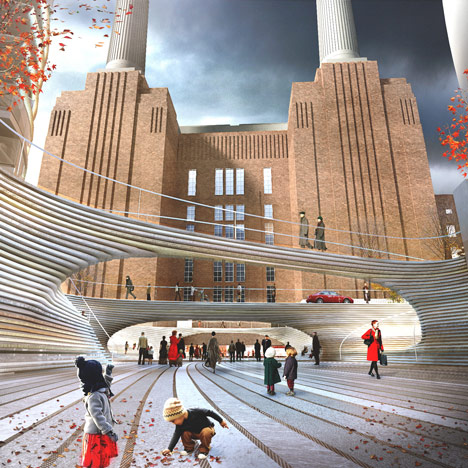 BIG's public square for Battersea Power Station unveiled