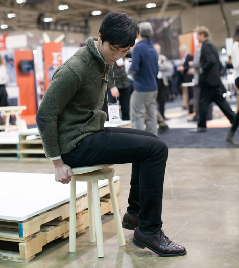 Balance Stool as part of the No Sweat furniture collection by designer Darryl Agawin