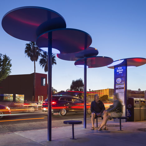 Big Blue Bus Shelters by LOHA