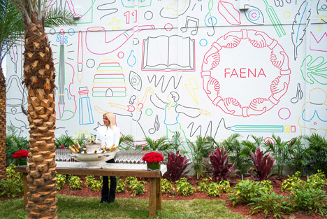 Hoardings by Studio Job at the Faena Miami Beach development