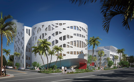 New models and renderings of Rem Koolhaas' Faena Forum at Design Miami 2014