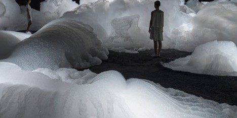 Foam installation by Kohei Nawa
