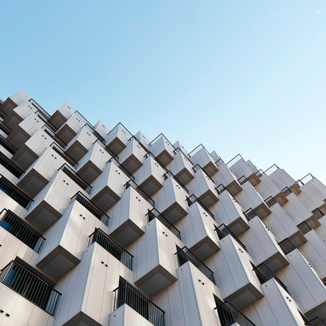 Hundreds of cubes front Julien De Smedt’s Gangnam housing block