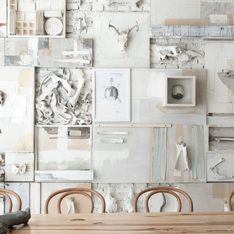 Animal bones adorn the walls of Hueso Restaurant in Mexico