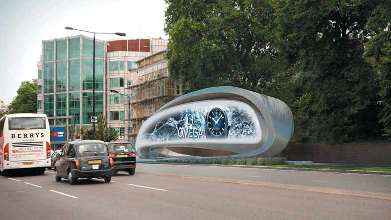 JCDecaux Advertising Sculpture by Zaha Hadid Architects