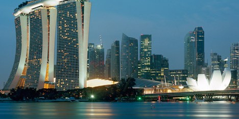 Marina Bay Sands development in Singapore by Safdie Architects