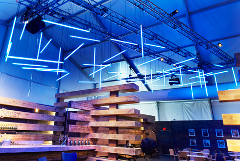 38 Beams at the Design Miami 2014 Collectors Lounge by Olson Kundig