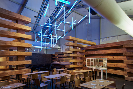 38 Beams at the Design Miami 2014 Collectors Lounge by Olson Kundig