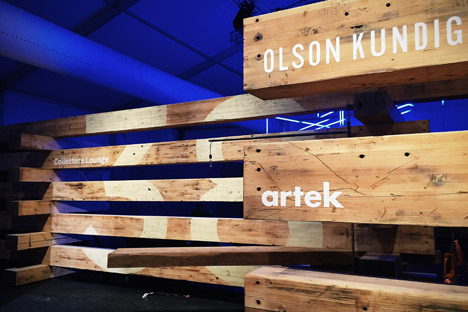 38 Beams at the Design Miami 2014 Collectors Lounge by Olson Kundig