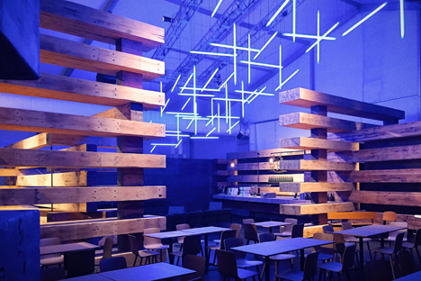 38 Beams at the Design Miami 2014 Collectors Lounge by Olson Kundig