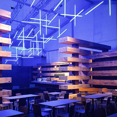 38 Beams at the Design Miami 2014 Collectors Lounge by Olson Kundig