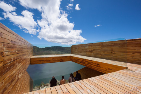 Volcano crater observation deck by Javier Mera, Jorge Andrade and Daniel Moreno
