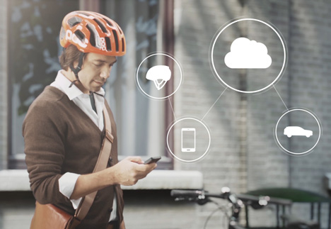 Volvo connected cycle helmet system