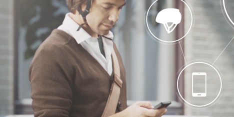 Volvo connected cycle helmet system