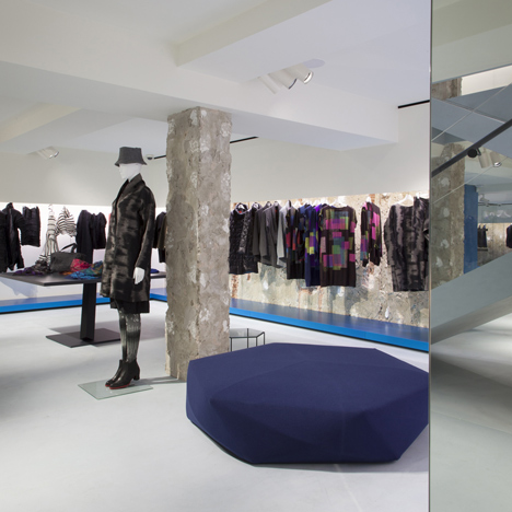 Brook Ottoman by Tokujin Yoshioka for Issey Miyake's London store, UK