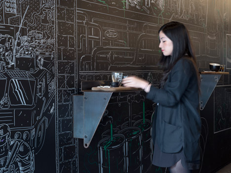 A comic book fanatic’s caffeine cave near Central Station by Nettleton Architects