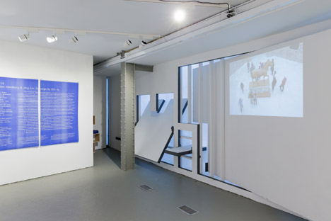 Blueprint white plastic installation at Storefront New York by SO-IL