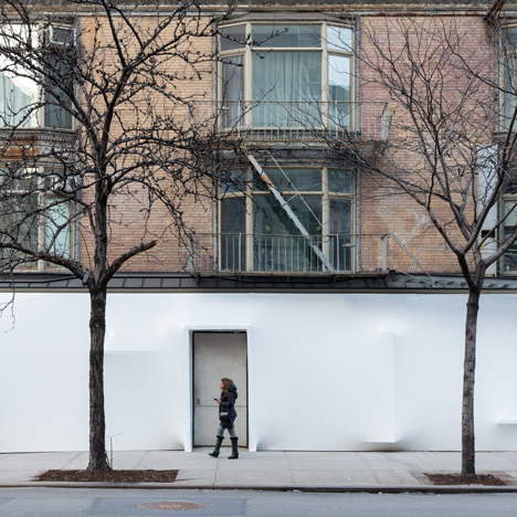 Blueprint white plastic installation at Storefront New York by SO-IL