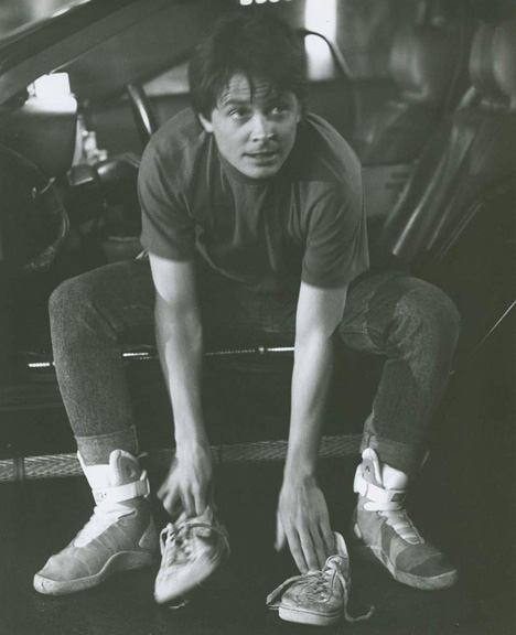 Marty McFly in Nike Back to the Future shoes