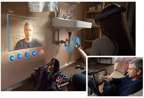 Microsoft HoloLens augmented reality headset for Windows 10