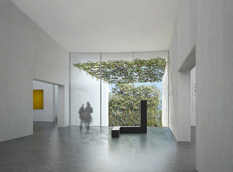 The Nancy and Rich Kinder Building entrance and garden view