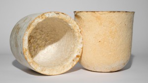 Vessels made out of mycelium by Officina Corpuscoli
