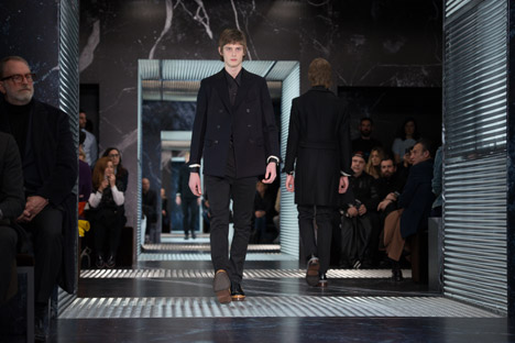Prada AW15 menswear catwalk by OMA/AMO