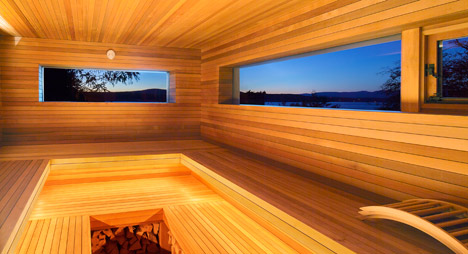 Sauna in the Hudson Valley by Andre Tchelistcheff Architects