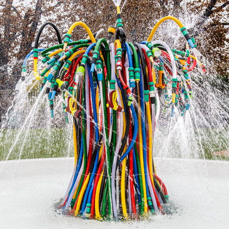 Serpentine Fountain by Bertrand Lavier