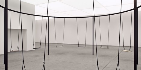 Philippe Malouin creates circular swing set with Caesarstone seats