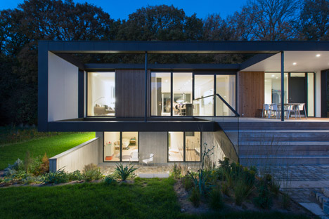 CF Møller's Villa R features a sunken floor for the clients' children