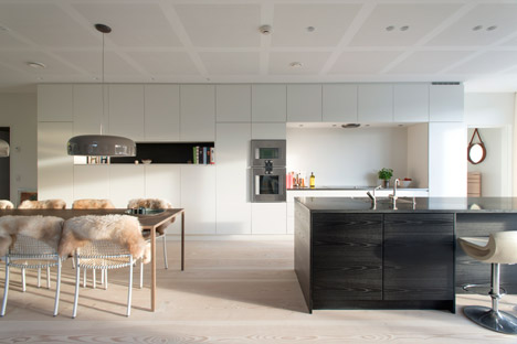 CF Møller's Villa R features a sunken floor for the clients' children