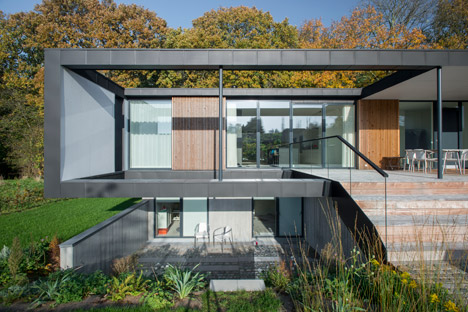 CF Møller's Villa R features a sunken floor for the clients' children