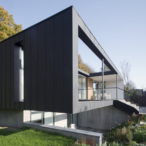 CF Møller's Villa R features a sunken floor for the clients' children