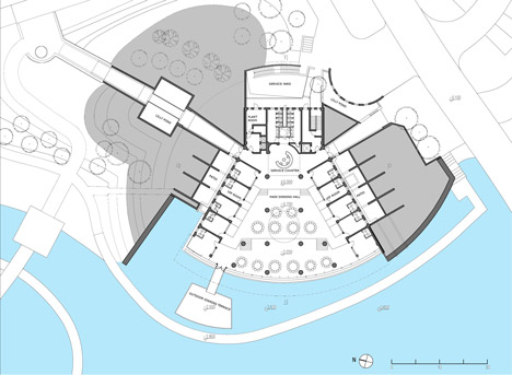 Waterfront restaurant by Pro-Form Architects