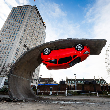 Alex Chinneck for Vauxhall Motors Pick yourself up and pull yourself