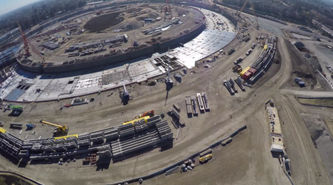 Apple Campus 2 drone footage