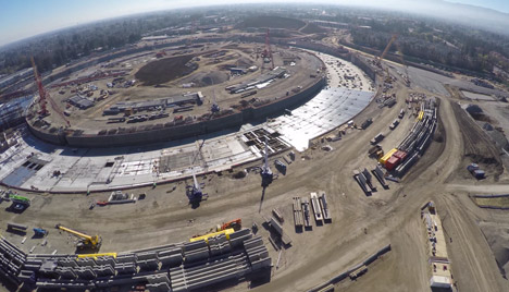 Apple Campus 2 drone footage