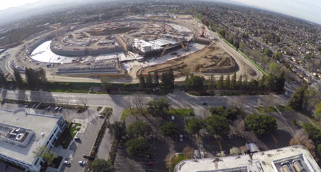 Apple Campus 2 drone footage