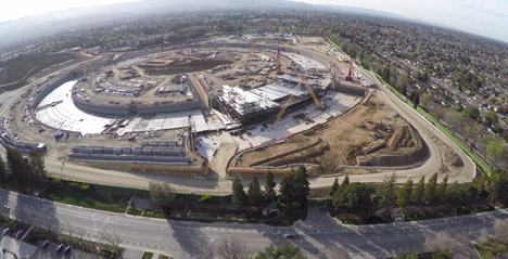 Apple Campus 2 drone footage